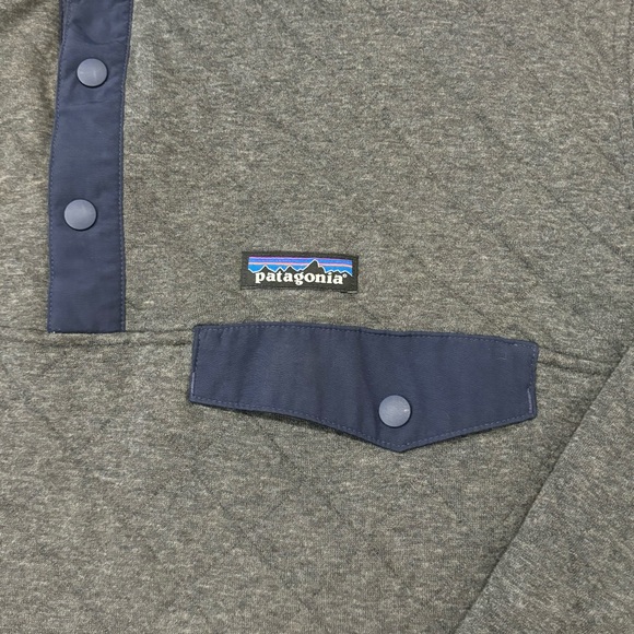 ❌SOLD❌ Patagonia Mens Organic Cotton Quilted Snap-T Pullover Sweater Size Large - Picture 2 of 4